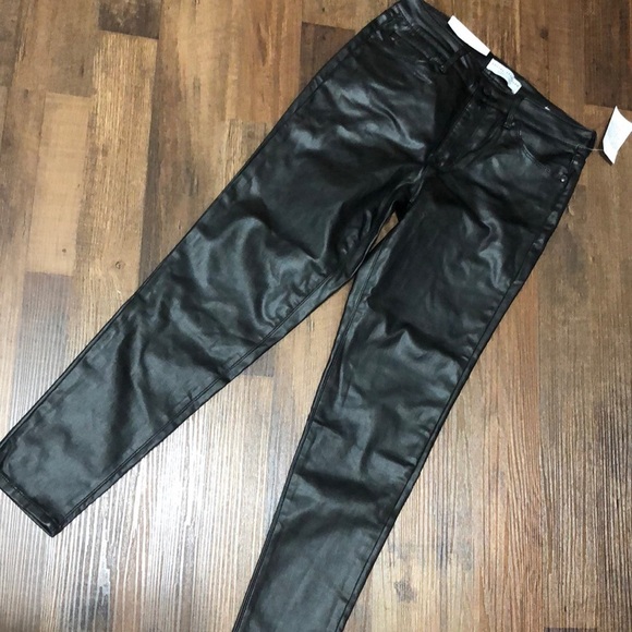 Social Standard by sanctuary mid rise ankle skinny pants coated finish - Picture 1 of 14